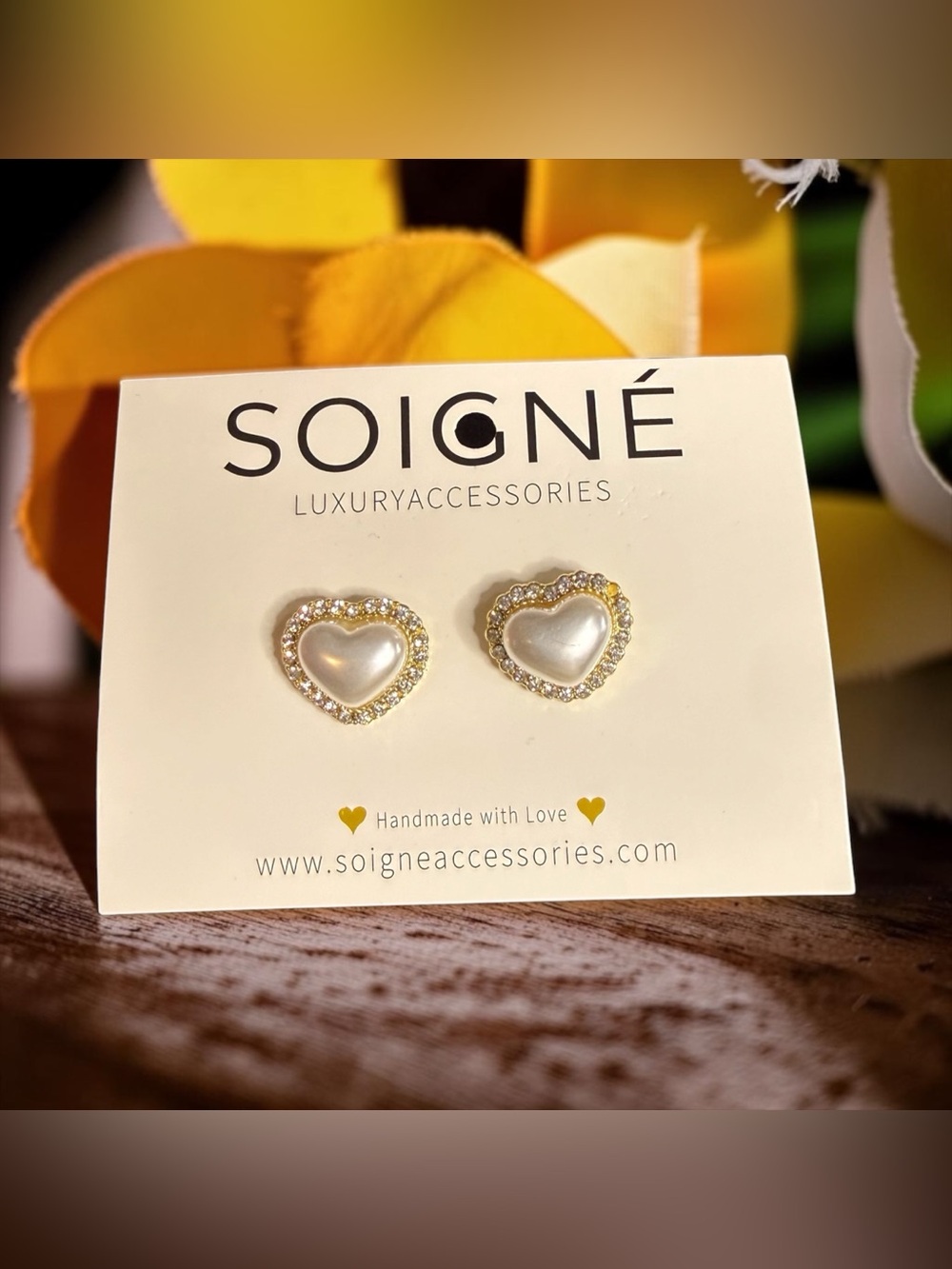 🖤SOIGNE’🖤Bless Your Pearl Heart Stud Earrings/NWT